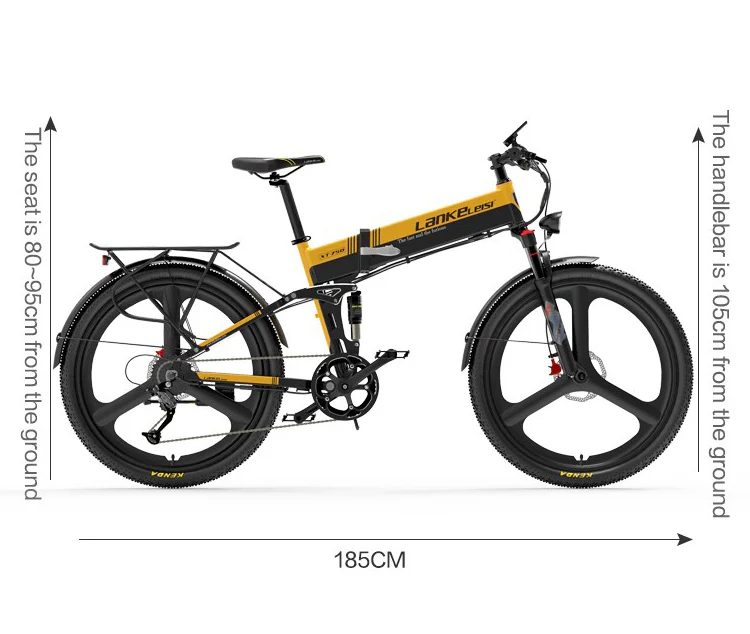 LANKELEISI XT750 Sports Electric Folding Bike